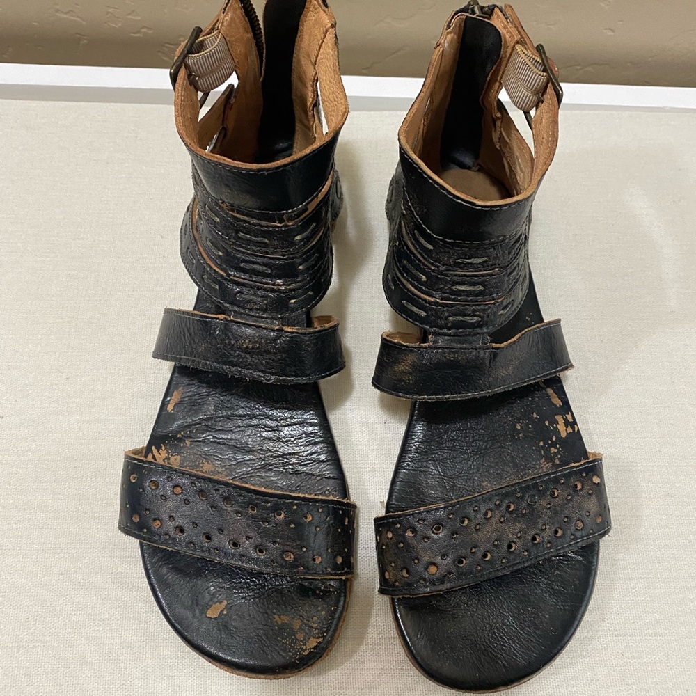 Black Bed Stu Artemis Multi-Strap Sandals